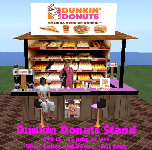Second Life Marketplace - Box Dunkin Donuts Stand